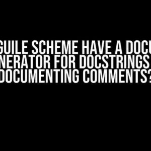 Does Guile Scheme have a document generator for docstrings or documenting comments?