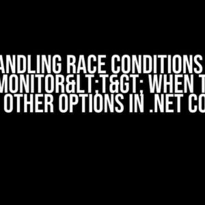 Handling Race Conditions in IOptionsMonitor<T> When T Depends on Other Options in .NET Core