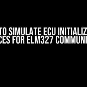 How to Simulate ECU Initialization Sequences for ELM327 Communication?